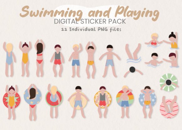 Download Swimming Summer Graphic Element Bundle - Graphic element Collection