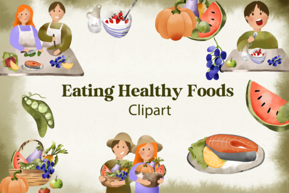 Download Eating Healthy Foods Clipart Free - Healthy Collection