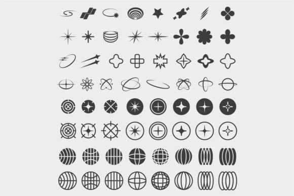 Download 64 Y2K Graphic Element - Graphic element Collection